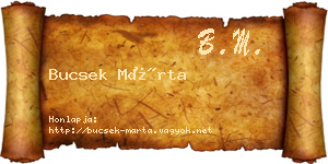 Bucsek Márta névjegykártya